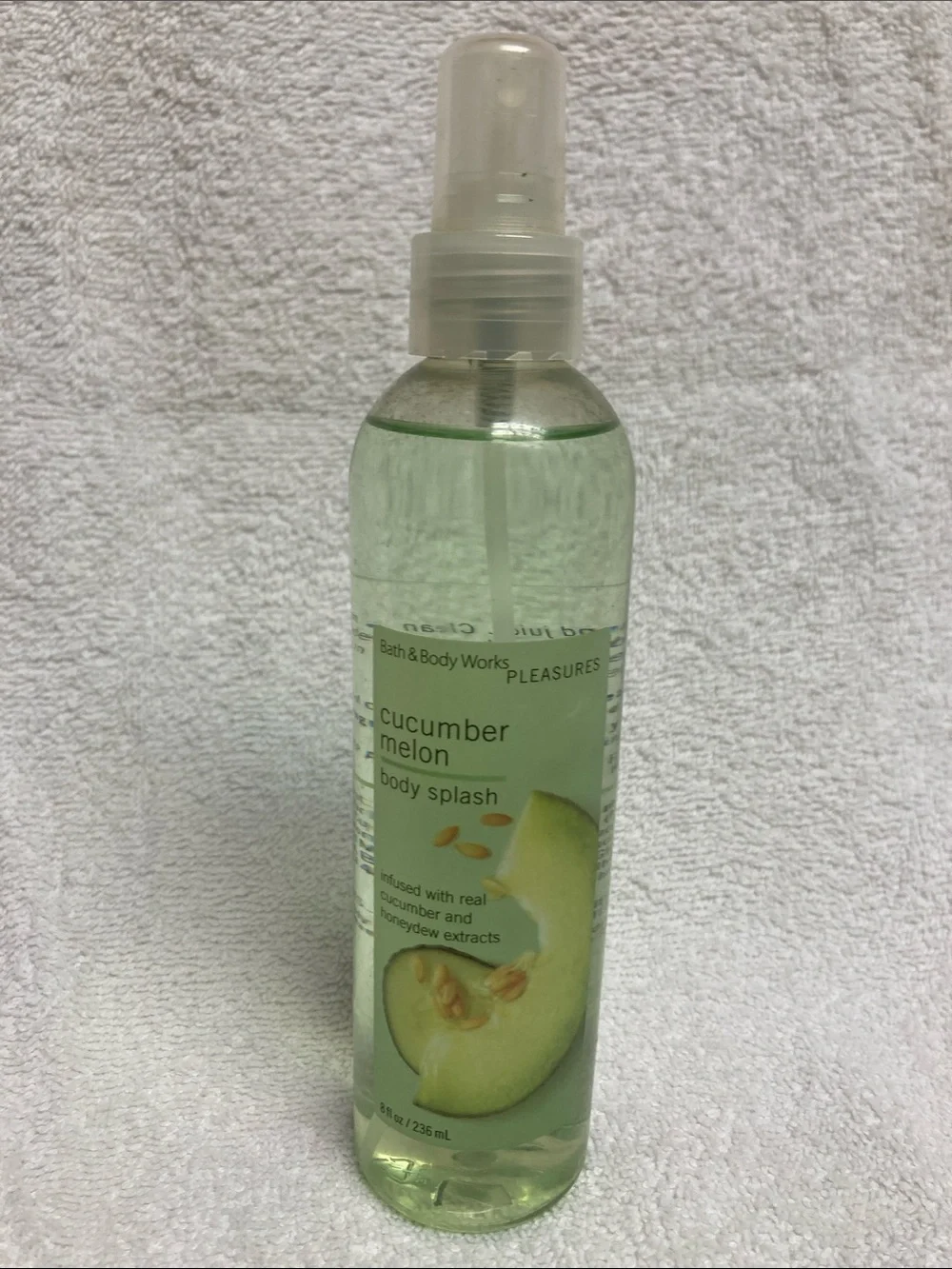 Bath & Body Works Pleasures Cucumber Melon Body Splash - Light Green